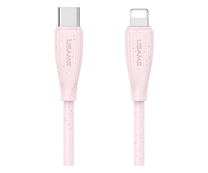 Kabel USAMS Kabel 30W USB-C do Lightning 1m różowy
